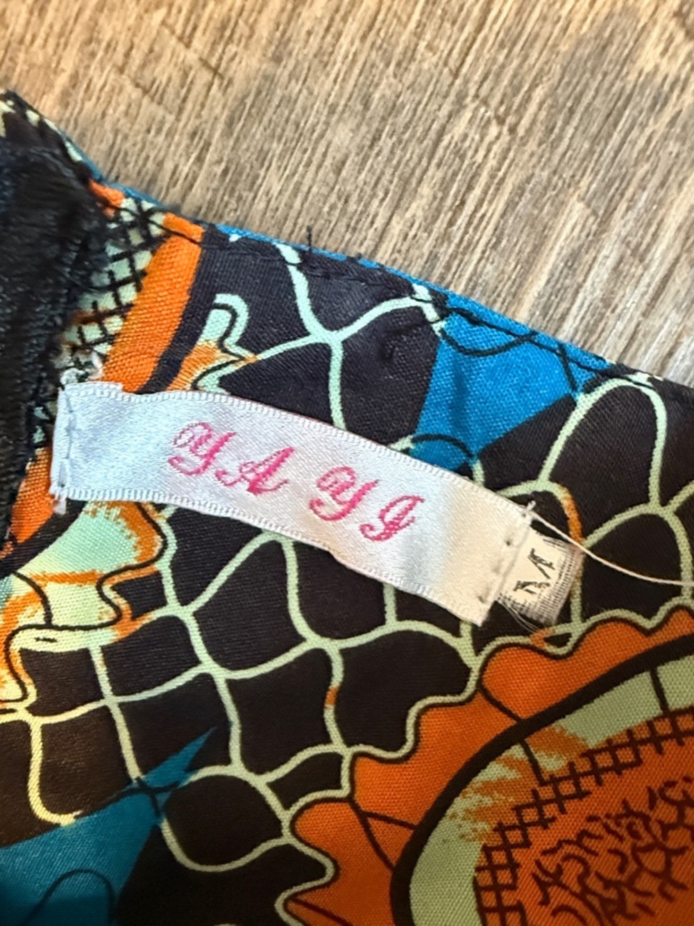 YAYG Women’s Blue & Orange Paisley A-Line Maxi Skirt With Pockets Size Medium - Picture 8 of 14